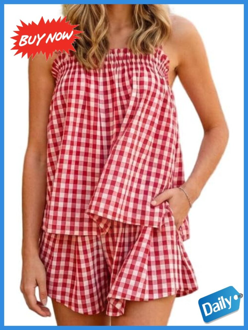 2 Piece Pajama Set Spaghetti Strap Cami & Shorts Lounge Sleepwear
